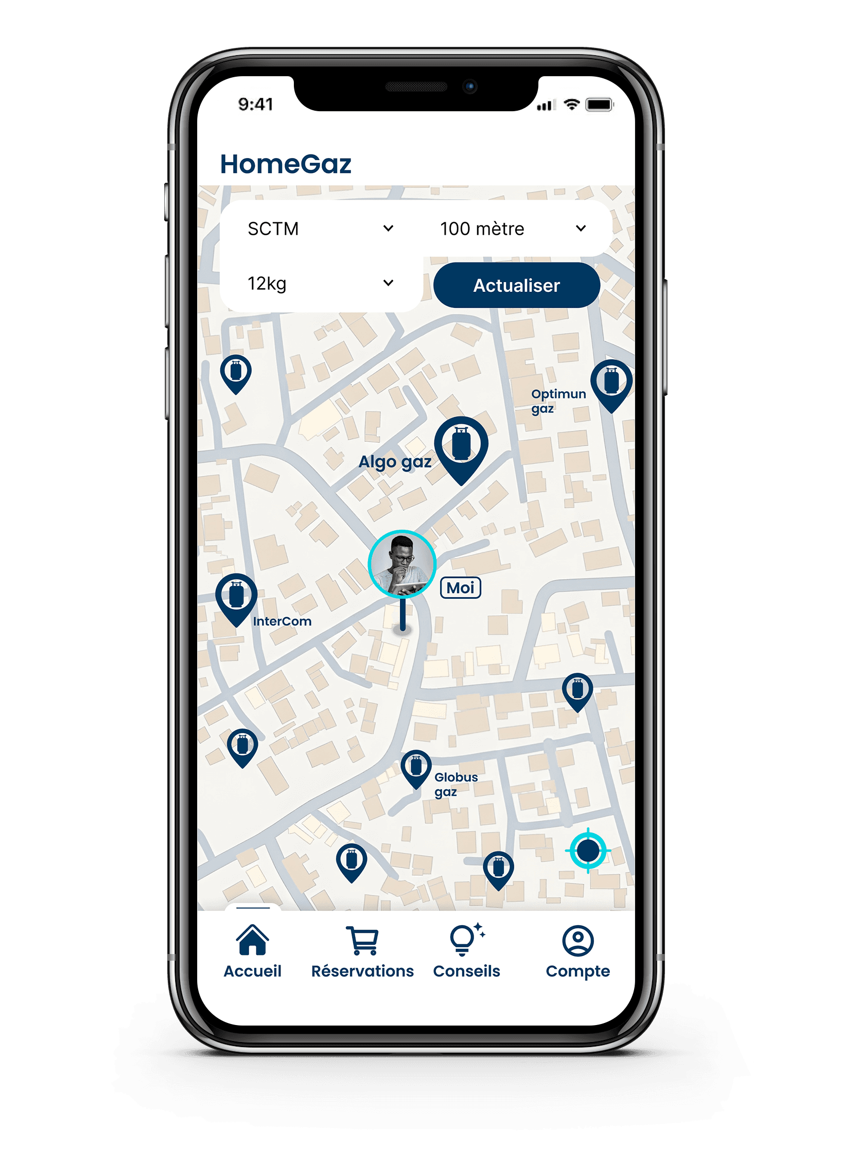 HomeGaz App on iPhone